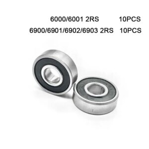 10 Pcs 6000 6001 6900 6901 6902 6903 2RS Deep Groove Ball Bearing,bearing Steel 12X24X6 Mm High Ra 0.8 0.2kg(0.44lb.) Good
