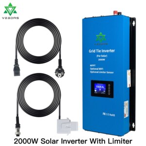 2000W Microinver MPPT On Grid tie Inverte Micro Solar Converter Regulator Inverter With Limiter Sensor 45-90VDC for Solar Panes