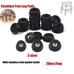 20pcs Rubber Anti Slip Furniture Cabinets Feet Leg Pads Tile Floor Protector Table Chair Tool Home&Living Household Accessories
