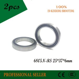 2pcs 6805N 6805N-RS SI3N4 hybrid ceramic bearing 25x37x6 6805N 25376 bike wheel bottom bracket bearing