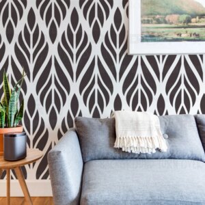 40 60 cm Stencils Leaf For Decor Paint Big Walls Large Floral Template Reusable Furniture Pattern Decorative Tile Floor S006