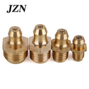 Free shipping! 10PCS/lot M6*1 M8*1 M10*1 M12*1.25 M12*1.5 M14*1.5 Brass 90 Degree Grease Zerk Grease Nipple Fitting