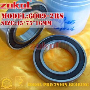 ZOKOL 6009RS bearing 6009 2RS 180109 6009-2RS Deep Groove ball bearing 45*75*16mm