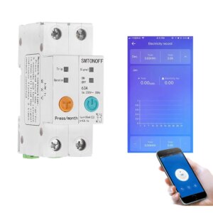eWelink Single phase Din rail WIFI Smart Energy Meter leakage protection remote read kWh Meter wattmeter voice control alexa