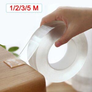1/2/3/5m Reusable Double-Sided Adhesive Traceless Tape Removable Sticker Washable Adhesive Loop Disks Tie Glue Gadget
