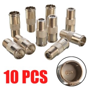10 Pcs/lot F Quick Plug To F Socket Cable Type F Connector Male Plug To Female SAT TV Adapter Connecter
