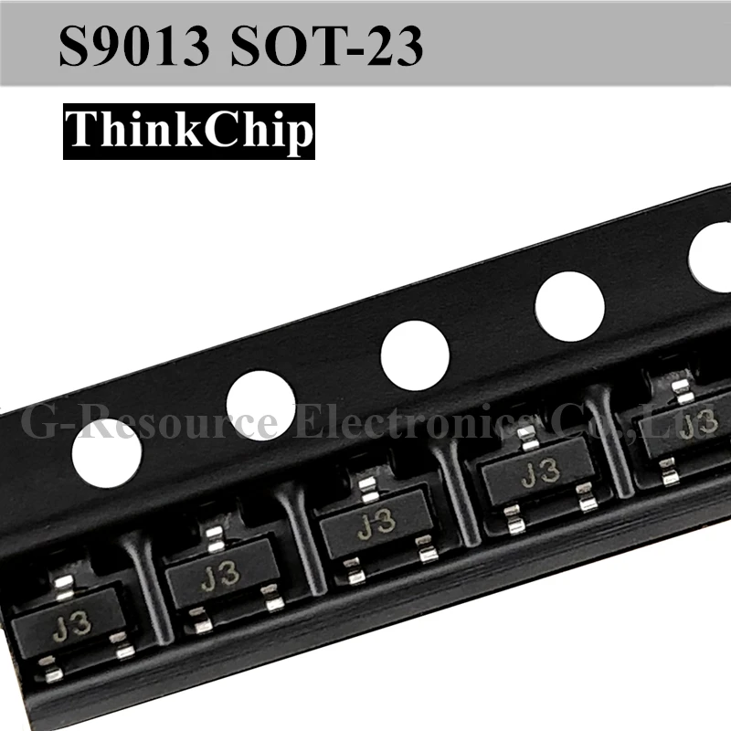 (100 pcs) S9013 SOT-23 SMD PNP Signal transistor triode 200MA 500MA (Marking J3)