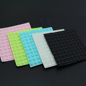 100Pcs Silicone Pure Color Wall Protector Round Shape Door Guard Stopper Self Adhesive Rubber Anti-slip Sticker Home Decor