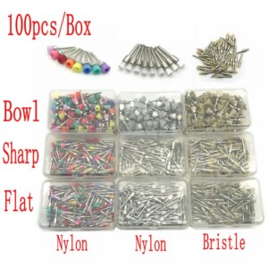 100pcs/box Disposable Dental Polisher Nylon Bristle Brush Polishing Polisher Cup Teeth Whitening Prophy Brushes Dentist Tools