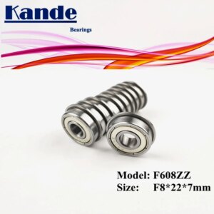 10PCS F608ZZ F608 ZZ With Flange Miniature Deep Groove F608 Ball Bearing F8x22x7mm F608-2Z