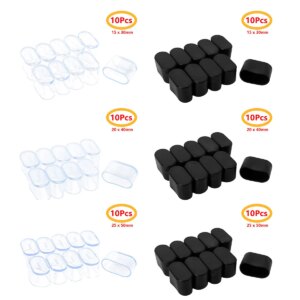 10Pcs Chair-Leg-Protectors Caps Rectangular Shape Rubber Furniture Foot Anti-skid Table Chair Leg End Caps Floor Protectors