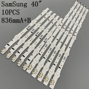 10pcs LED Backlight Strip 2014SVS40 D4GE-400DCA-R1 D4GE-400DCB-R1 For SamSung 40'' TV UE40H6500 UE40H5500 UE40H6200 UE40H5100