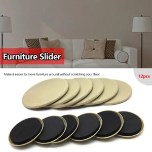 12Pcs Heavy Duty Furniture Moving Sliders Table Moving Pads Floor Protectors House Moving Helper Easy Moving Accessories
