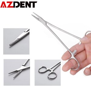 1pcs Dental Orthodontic Ligature Wire Orthopedic Instrument Stainless Steel Straight Tips Hemostat Forcep Locking Clamps Plier