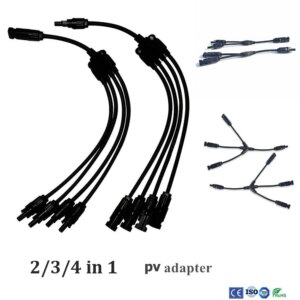2/3/4 IN 1 connector pv Power Adapter Cable Line Solar Panel Adaprter Plug