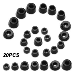 20pcs Furniture Leg Pads Tile Floor Protectors Black Rubber Feet Chair Floor Protector Non-Slip Leg Pads Floor Protectors Mat