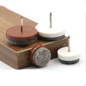 20pcs Mini Chair Leg Plastic Felt Pad wood Floor protection Nail mat Table Non Slip Noise Furniture feet Bottom Accessories