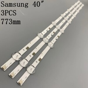 3pcs x LED Backlight Strips for Samsung UA40FK21EAJXXZ HG40ND460 ue40j5200 V5DN-395SM0-R2 LM41-00121X BN96- 37622A 8-LEDs 774mm