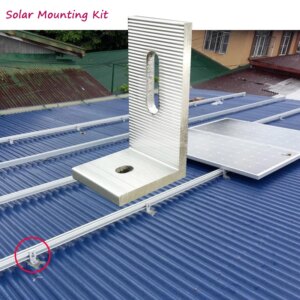 5pcs solar panel mounting brackets kit aluminum L feet clamp fixed on home solar panel with screws on off grid solar system