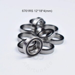 6701RS 12*18*4(mm) 10pieces free shipping bearing ABEC-5 6701 6701RS chrome steel bearing metal sealed bearing Thin wall bearing