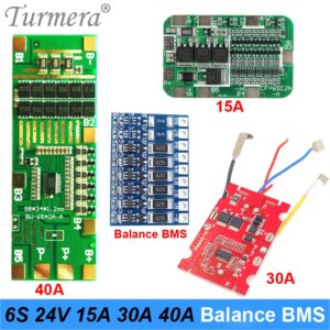 6S 24V 25V 15A 30A 40A Balance BMS Lithium Battery Protected Board for 25V Screwdriver Battery and 24V Gun Muscle Massager new