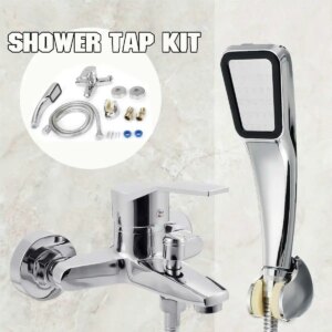 Bathtub Faucet Bath Faucet Mixer Tap Shower Set Wall Mounted Hand Held Shower Head Kit Shower Faucet Sets Bath Water Mixer