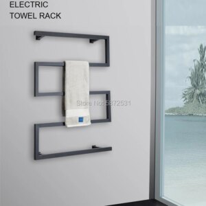 Bow shaped Electric bath towel warmer 304 stainless steel shower room heated towel warmer bathroom towel warmer rack