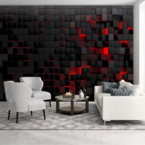 Custom photo wall 3D black simple atmosphere 8D wallpaper living room sofa TV background home decoration