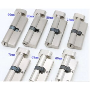 Door Hardware 60 70 80 90mm Security Copper Door Lock Cylinder Interior Bedroom Living Lock Handle Brass Key Locking