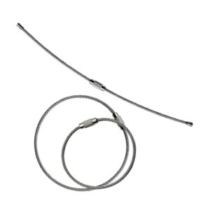 EDC Cable Key Steel Hang Wire Chain Tag Screw Rope Keyring Loop Circle Bushcraft Kit Lock Gadget Ring Keychain Hanging Tool