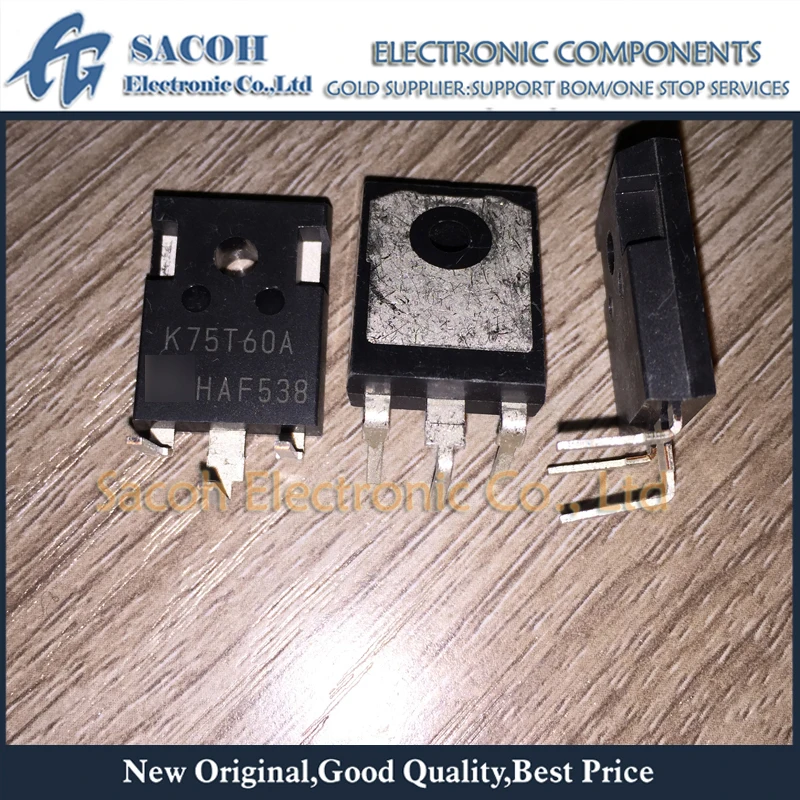 Free Shipping 10Pcs IKW75N60T K75T60 K75T60A 75N60 TO-247 75A 600V Power IGBT Transistor