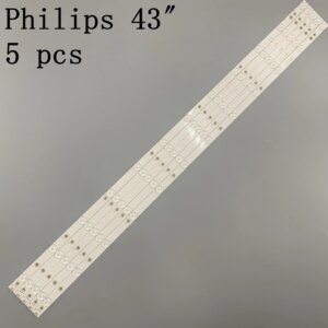 LED Backlight 12 Lamp strip For Phi lips 43"TV LB43014 V0_00 TPT430U3 EQLSJA.G 43PUS6501 43PUS6101 43PUS6201 43PUS7202 43PUH6101