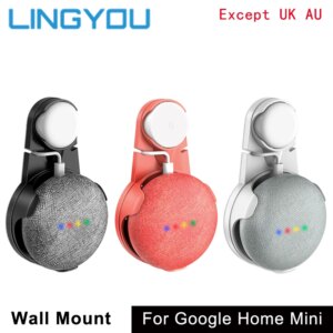 LINGYOU Outlet Wall Mount Holder Cord Bracket For Google Home Mini Voice Assistant Plug In Kitchen Bedroom Audio Stand