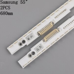 New 2pcs/Kit LED strips for SAMSUNG 55 TV UN55ES6500 LH55MECPGGC UN55ES6900 LTJ550HW08-V BN96-21813A BN96-21814A 2012SVS55 7032