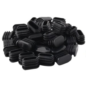 Plastic Tube Inserts Oval Chair Table Leg Feet Cover Pipe End Cap 50pcs