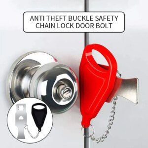 Portable Door Lock Anti-Theft Travel Lockdown Lock Door Stopper For Hotel College Home School Apartment