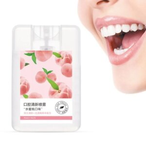Protable 15ml Mouthwash Mouth Spray Peach Flavor Accelerator Spray Breath Fresh Spray Oral Spray