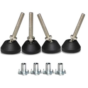 Swivel 40xM8x50mm Adjustable Leveling Supporting Feet With Screws DIY Furniture Leg Set of 4