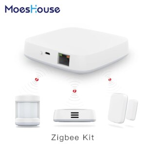Tuya Zigbee Smart Gateway Hub Home Automation Scene Security Alarm Kit PIR Door&Window Temperature&Humidity Sensor Smart Life