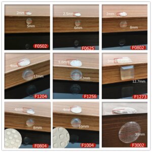 Various Size Cabinet Door Bumper of various size of silicone material for kitchen cabinet self-adhesive damper pad for door stop