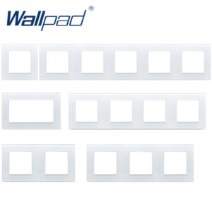 Wallpad Luxury Tempered Glass Panel Black and White Hotel Frame Vertical and Horizon Design 1 2 3 4 5 Panel Only