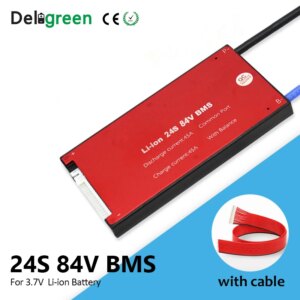 With balance 24S 25A 35A 45A 60A 84V PCM/PCB/BMS for 3.7v 18650 Li-Po LiNCM Battery Pack on scooter ebike ups