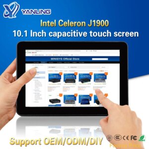 Yanling Rugged Industrial Tablet PC Intel J1900 2 Lan Desktop All in one Computer 10.1'' Capacitive Touch Screen For Windows 10