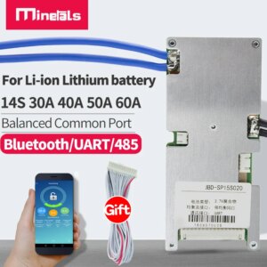 smart bms 14S BMS with bluetooth balance APP power display PC communication 48V lithium battery lipo 18650 protection board