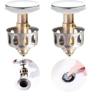 1/2/4pcs Universal Wash Basin Bounce Drain Filter Sink Drain Vanity Stopper Bathroom Accessories Plug Trap Hair Catcher Faucet