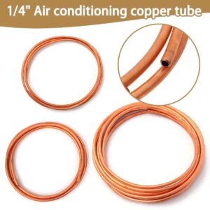 1/4 Inch Red Copper coil 1/2/3/4/5/7/10/20m R410A Air Conditioning Soft Brass Copper Tube Pipe Coil 99.9% T2 Copper DIY Cooling
