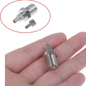 1 pcs F Female To TS9 & CRC9 Male Plug Coaxial Adapter RF Connector Nickel Plated