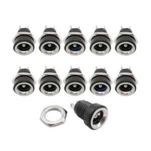 10/5/2Pcs 5.5 x 2.1mm DC Power Jack Supply Socket Female Panel Mount Connector Plug Adapter 2 Terminal Type 5.5*2.1 DC Connector