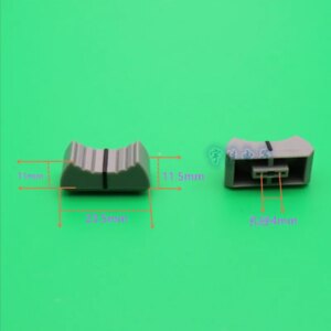 10 Piece 23.5 * 11.5 * 11mm gray mixer fader knob cap volume amplifier straight slide potentiometer push button