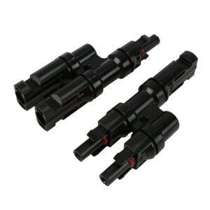 100 50 30 20 10 5 1 Pair Multi T Connector solar panel parallel connection branch two pv module panel connect solar system